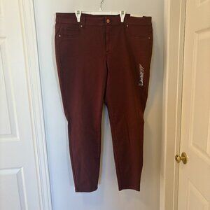 Maurices denim flex jeggings mid rise Size 22W Brown NWT